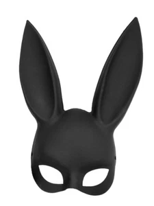 Novelty Giant Adult Deluxe Sexy Bunny Half Mask Black - Picture 1 of 5