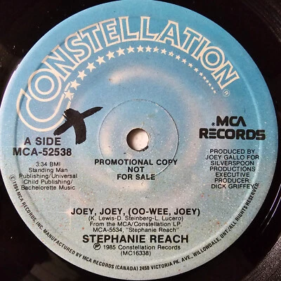 Stephanie Reach ‎– Joey, Joey (Oo-Wee, Joey)  - Rare 1985 Synth-Pop Promo 7" - Image 1 of 4