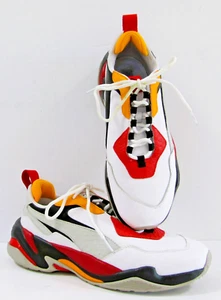Size 11 - PUMA Thunder Holiday High Risk Red Orange Alert Leather Athletic Shoes - Picture 1 of 10