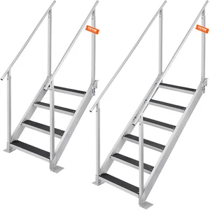 VEVOR Badeleiter 4/6 Stufen Bootsleiter Poolleiter Treppenleiter Häfen 80x185cm - Bild 1 von 26