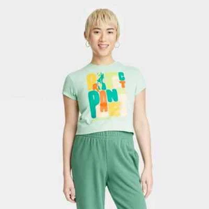 Women's Happy Earth Day Protect Our Planet Short Sleeve Graphic T-Shirt Jade XL - Picture 1 of 1