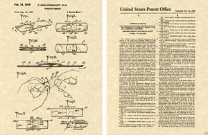 US PATENT for the BAND AID Art Print READY TO FRAME 1958 bandaid - Imagen 1 de 1
