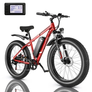 26” 4.0 Fat Tire Electric Bike, 500W 48V 7 Speed Adult Electric Commuter Bike US - Picture 1 of 44