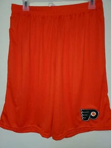 0724-1  Mens PHILADELPHIA FLYERS Polyester Jersey SHORTS Embroidered ORANGE New - Picture 1 of 1