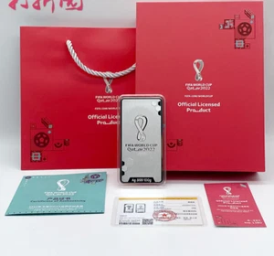 Copa Mundial FIFA Qatar 2022 Medalla de Plata Oficial Edición Limitada (100 g) - Imagen 1 de 6