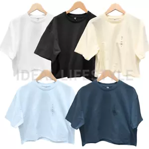 Camiseta Jersey Texturizada UNIQLO S-3XL Longitud Corta Relajada Mujer 476076 Nueva con Etiquetas - Imagen 1 de 19
