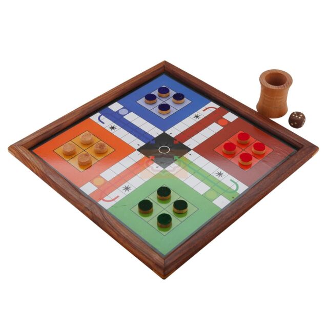 Jogo De Ludo Estojo 4 Dados E Pinos Oficiais Leque E Coroa