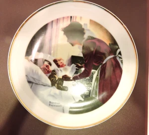 Norman Rockwell - "Mother's Love" Collectors Plate on Porcelain - 6.25" - Picture 1 of 3