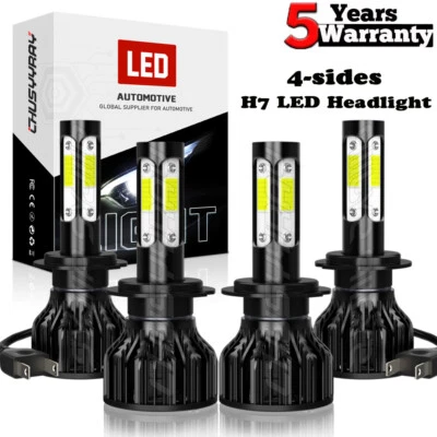 For Mercedes-Benz C250 C300 C350 - 4x Combo Headlight High & Low Beam LED Bulbs - Image 1 of 4