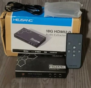 HEJSANG 18G HDMI2.0 AUDUI EXTRACTIR 2X1 - Imagen 1 de 4