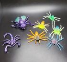 Lot Of 7 Bugs Insect Animals, Scorpion, Spiders, Fly