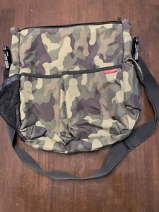 Skip Hop Spark Camo Camouflage Diaper Bag Tote Zip Slip Bottle Pockets - Picture 1 of 5