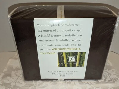 Juego completo de sábanas 100 % algodón satén Concierge Collection Avalon de seis piezas 500tc Foto 1 de 4