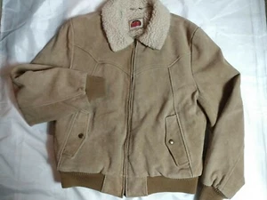 Chaqueta Abrigo Sherpa Vintage Miller Western Wear Para Hombre 40 Forrada de Cuero - Imagen 1 de 12