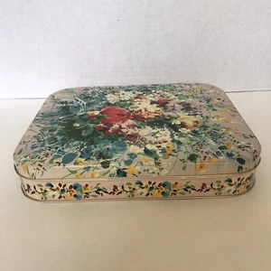 Perugina Klapp Vorratsdose Made in Italy 60-70er Jahre rosa mit Blumenmuster - Bild 1 von 5