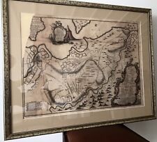 LARGE FRAMED 1745 FINLAYSON MILITARY MAP of BATTLE OF CULLODEN 1745