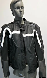 Chaqueta de moto IXS Dundrod X73010 - 031 negra - blanca talla 54 - Imagen 1 de 4
