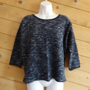 Hi-line Madewell M melierter Shadetree Pullover 3/4 Arm Sweatshirt 100% Baumwolle - Bild 1 von 10