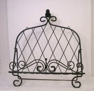 Vintage Schmiedeeisen Schnörkel offen Kochbuch Bibel Klappständer Staffelei Landvogel - Bild 1 von 7