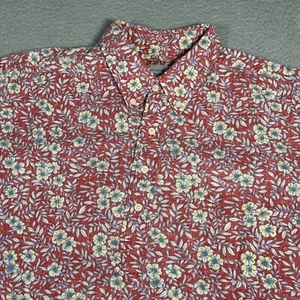 Reyn Spooner Camicia Uomo 2XL Rosso Rosa Floreale Popover Bottone Anteriore Hawaiana Casual - Foto 1 di 8