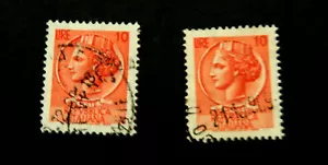 1953  Italian stamp / Scott 627 / Syrucusan Coin  / 10 Lire/  Used - Picture 1 of 2