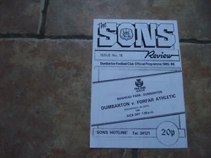 1985-86 (Apr) Dumbarton v Forfar Athletic - Scottish Division One - Picture 1 of 2
