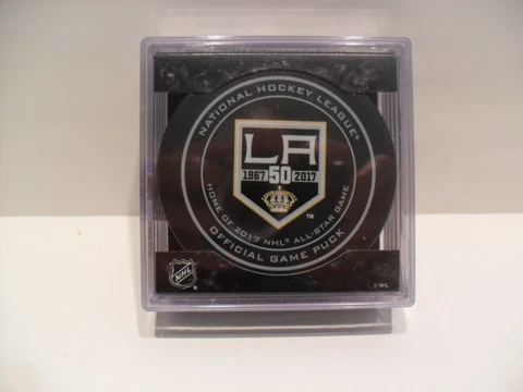 Los Angeles Kings Puck 50th Year Anniversary Puck Official NHL License GAME Puck Cover