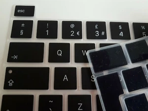 Cubierta de revestimiento de teclado de la UE del Reino Unido para Apple MacBook PRO 13 A2251 2020 transparente y negro - Imagen 1 de 12