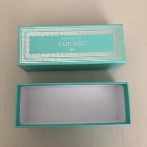 Laduree Box Paris Macaron Caja Vacía Verde Azulado Elegante Ornamentado Recuerdo Caja Baratija - Imagen 1 de 14