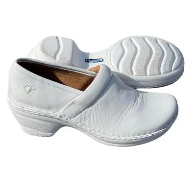Women’s Nurse Mates Halle  Pillow Top Clog  9M White Leather - Image 1 of 4