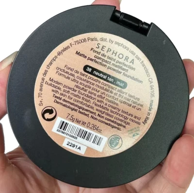 Sephora Matte Perfection Powder Foundation ~ 38 Neutral Tan ~ Full Size ~ SEALED - Image 1 of 4