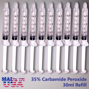 35% CP TEETH WHITENING GEL TOOTH WHITENER BLEACH 10 SYRINGE TUBES DENTAL REFILLS - Picture 1 of 7