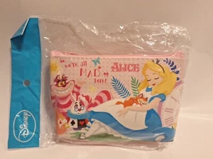 Disney Alice In Wonderland Makeup Boat Shaped PU Small Pouch Bag 10x15cm New - Picture 1 of 2