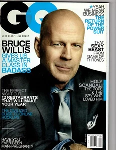 2013 MARCH GQ MAGAZINE BRUCE WILLIS BADASS - Picture 1 of 1