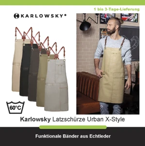 Schürze Barista, Cafe - Urban X-Style-Kreuzträgern Latzschürze Lang - Karlowsky - Bild 1 von 7