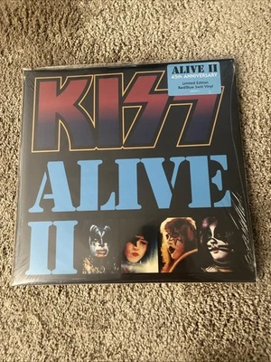 KISS Alive II Sealed 45th Anniversary Red & Blue Swirl Vinyl LP 2022 Foto 1 de 3