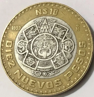 1993 Mexico 10 Nuevos Pesos Silver - Image 1 of 3