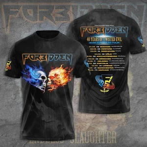 Camiseta Forbidden Band 40 Años De Twisted Evil 2025 Gira Europea 3D S-5XL - Imagen 1 de 4
