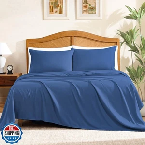ClevaHome Sheet Set King Size, 4-Piece Bedding, Lightweight and Super Soft Ea - Picture 1 of 5