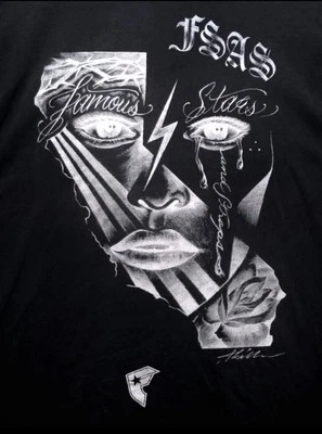 Famous Stars And Straps Cali Tear Shirt NWT Large Travis Barker Blink 182 - image 1 of 4