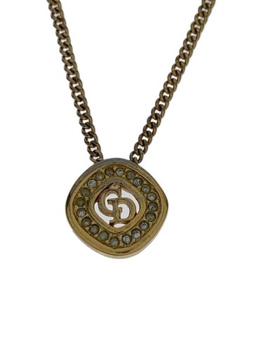 Collana donna Christian Dior placcata oro con top usata