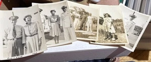 1940's Lot Of 5 Vintage  Servicemen & Ladies Photos - Picture 1 of 6