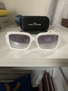 Marc Jacobs White Grey Square Sunglasses w/ Gradient Lens - MARC693S-0HYM-IC - Picture 1 of 8