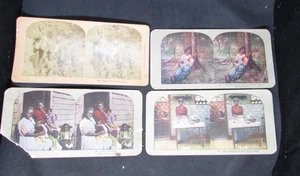Group of 4 African American Stereo View Cards      (E - Picture 1 of 7