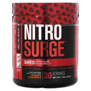 Nitro Surge, Shred Thermogenic Pre-Workout, Orange Pineapple, 7.4 Oz (210 G) - Picture 1 of 12