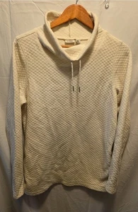 LL Bean Damen Größe M Pullover U-Ausschnitt Sweater/Sweatshirt Elfenbein - Bild 1 von 4