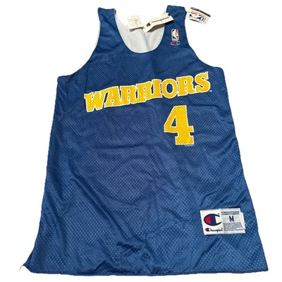 Camiseta Reversível Rara Golden State Warriors Chris Weber # 4 Champion Nova Com Etiqueta Masculina M - Imagem 1 de 4
