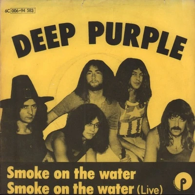 Deep Purple Smoke On the Water 7" vinyl Denmark Purple 1972 pic sleeve - Image 1 of 3