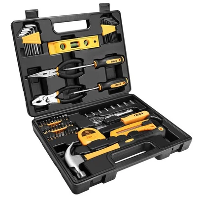 65 Pieces Tool Set General Household Hand Tool Kit with Storage Case Plastic ... - Image 1 of 4