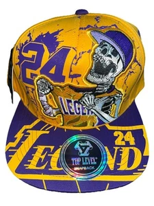 Top Level Brand Kobe Bryant Legend Snapback Hat Los Angeles Lakers LA Mamba - Picture 1 of 5